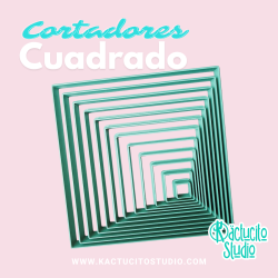 Set de 12 cortadores cuadrados 1–12 cm | Kactucito Studio