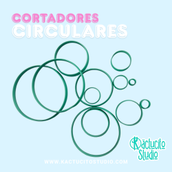Set de cortadores circulares para galletas o pasta flexible | Kactucito Studio