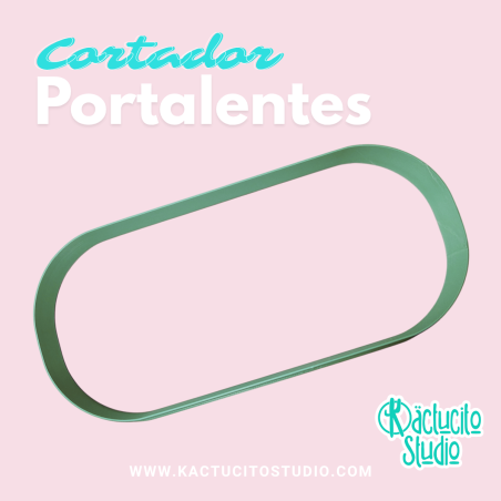 Cortador rectangular semicircular portalentes | Kactucito Studio