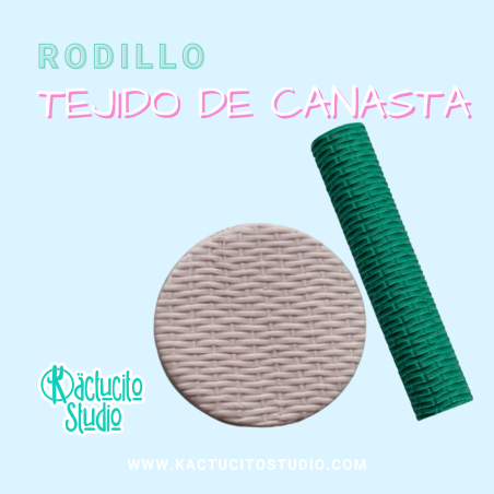 Rodillo tejido de canasta | Kactucito Studio