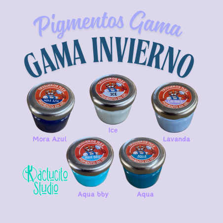 Pigmentos Azules para pasta flexible Trigueros Flex | Kactucito Studio