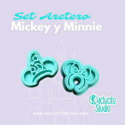 Set de cortadores de Micky magico y Diadema Minnie | Kactucito Studio