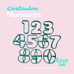 Set 10 cortadores de números | Kactucito Studio