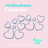 Set 12 cortadores corazón 1cm a 12 cm | Kactucito Studio