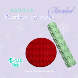 Rodillo Rombos Grandes Navideños | Kactucito Studio