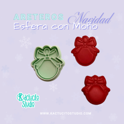 Cortadores para aretes de esfera con moño | Kactucito Studio