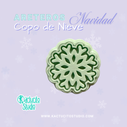 Cortadores para aretes de Copo de Nieve | Kactucito Studio