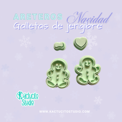 Cortadores para aretes de Galletas de jengibre | Kactucito Studio