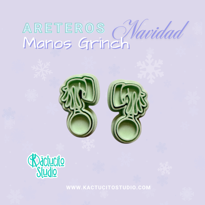 Cortadores para aretes de Grinch | Kactucito Studio